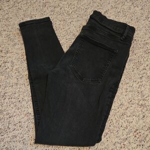 LOFT Black Skinny Jeans High-Waisted Denim